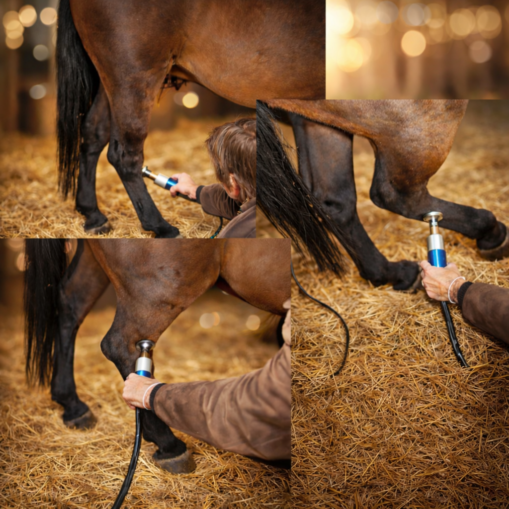 Equine ultrasonic massage therapy